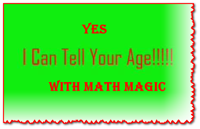 How to Guess someone's Age easily I Math Magic